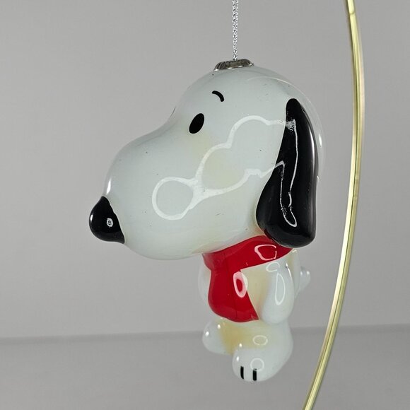 Snoopy Glass Christmas Ornament Hanging Decoration By Peanuts Worldwide LLC - Picture 1 of 8
